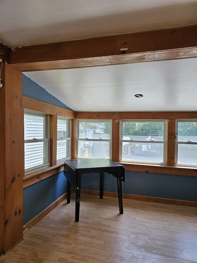 42 Upper Knight St, Keene, NH 03431 - unfurnished dining area featuring wood finished floors and lofted ceiling