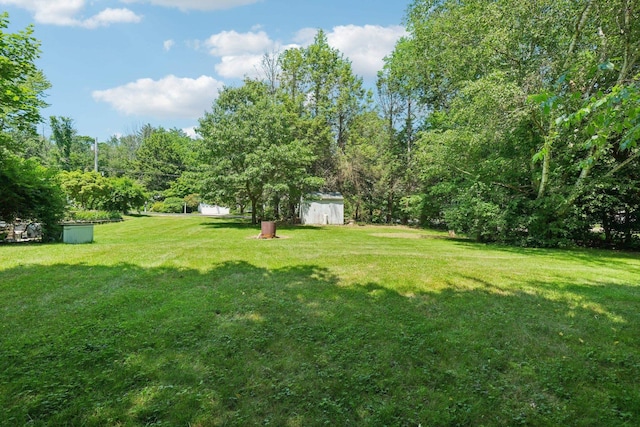 20 Meadow Ln, Atkinson, NH 03811 - view of grassy yard featuring a storage shed