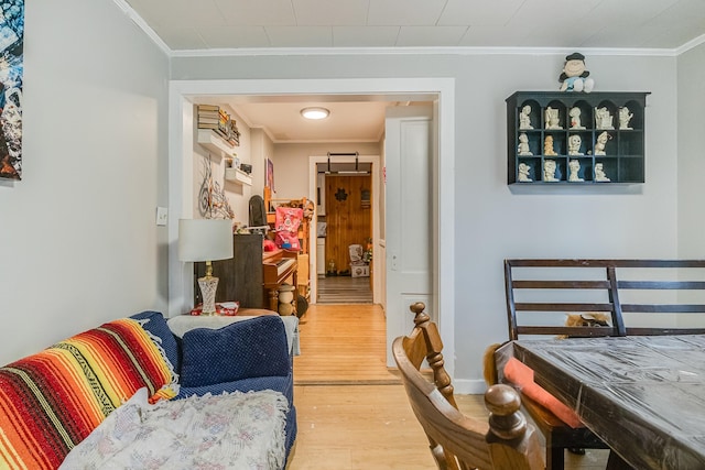 8 Myrtle St, Somersworth, NH 03878 - hallway featuring wood finished floors and crown molding