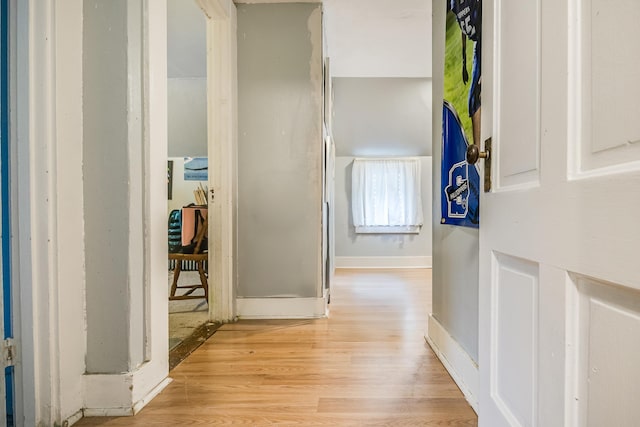 8 Myrtle St, Somersworth, NH 03878 - hallway featuring light wood-style flooring and baseboards