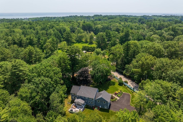 23 Rockrimmon Rd, North Hampton, NH 03862 - view from above of property with a heavily wooded area