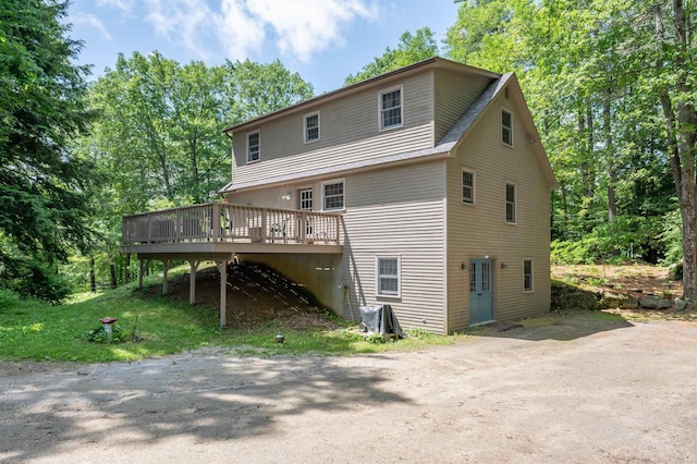 15 Baptist Hill Rd, Canterbury, NH 03224 - back of house featuring a wooden deck