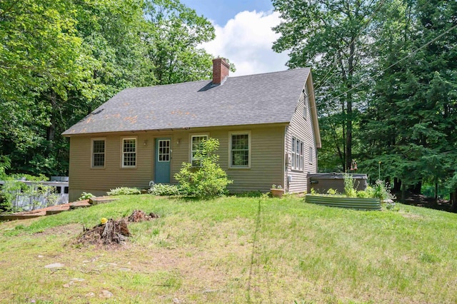 15 Baptist Hill Rd, Canterbury, NH 03224 - cape cod home with a chimney, roof with shingles, and a front lawn