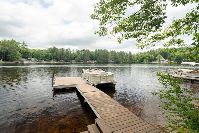 161 Micah Ter, Milton, NH 03851 - dock area with a water view and a forest view