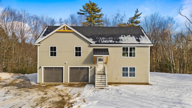172 Tasker Hill Rd, Strafford, NH 03884 - view of front of property with a garage, a shingled roof, and driveway