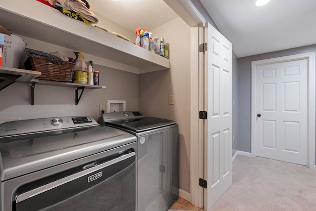 15 Glade Cir, Campton, NH 03223 - laundry area with washer and clothes dryer and light colored carpet