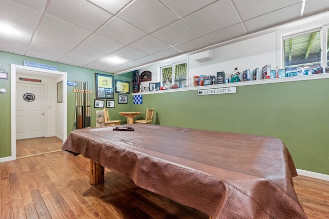 15 Glade Cir, Campton, NH 03223 - game room with a drop ceiling, wood finished floors, and billiards table