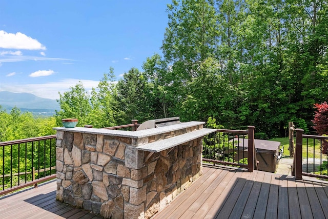 15 Glade Cir, Campton, NH 03223 - wooden terrace featuring a mountain view