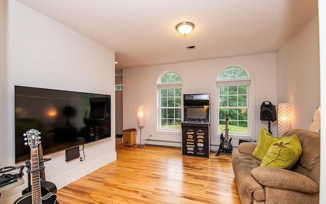 53 Lollypop Ln, Danville, NH 03819 - living area with light wood finished floors and baseboard heating