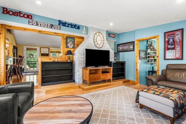 9 Jade Rd, Merrimack, NH 03054 - living room featuring wood finished floors and recessed lighting