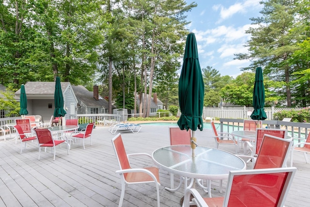 5 Golf Vw Unit B, Laconia, NH 03246 - wooden deck featuring outdoor dining space