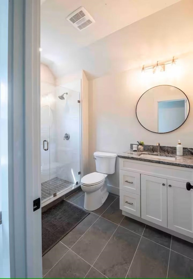 109 Weirs Blvd Unit 9, Laconia, NH 03246 - bathroom with vanity, a shower stall, and tile patterned flooring
