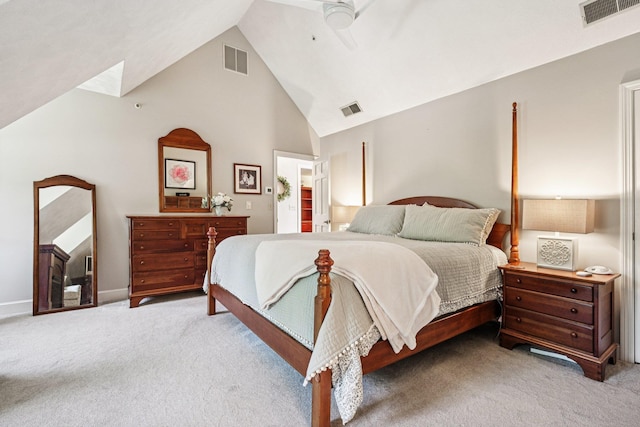 27 Olde Common Dr, Atkinson, NH 03811 - bedroom featuring carpet flooring, vaulted ceiling, and ceiling fan