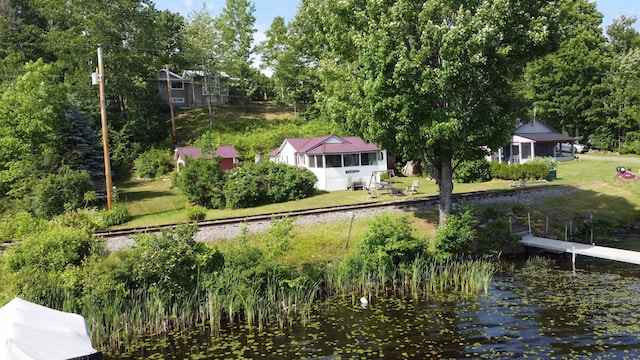 106 Nanas Ln, Concord, VT 05824 - back of house featuring a water view and a yard