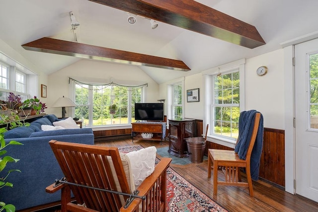 49 Mason Rd, Brookline, NH 03033 - living area with wood finished floors and a wainscoted wall