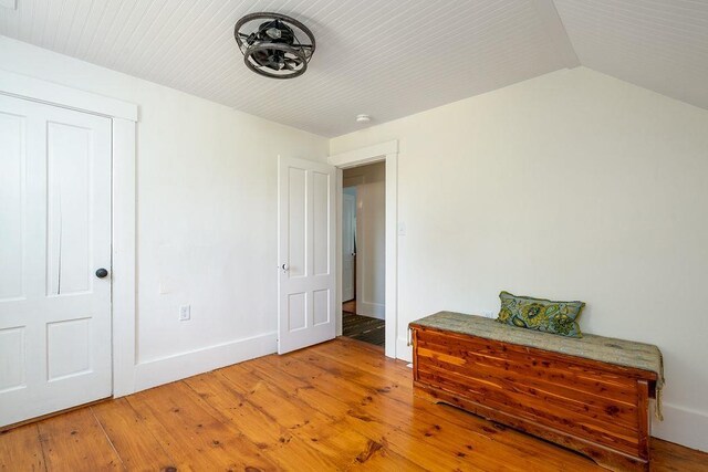 49 Mason Rd, Brookline, NH 03033 - bedroom featuring light wood-type flooring and vaulted ceiling