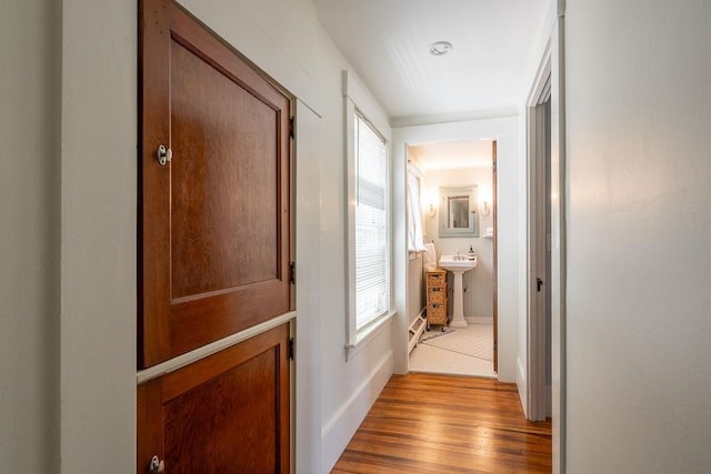 49 Mason Rd, Brookline, NH 03033 - hallway featuring light wood-type flooring and baseboards