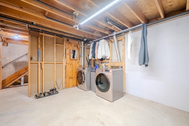 15 Prospect St, Farmington, NH 03835 - unfinished basement with washing machine and dryer
