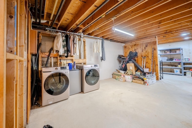 15 Prospect St, Farmington, NH 03835 - unfinished below grade area with washer and clothes dryer