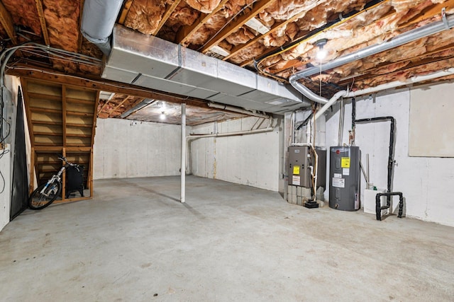 272 Winding Pond Rd Unit 272, Londonderry, NH 03053 - unfinished basement with electric water heater and heating unit