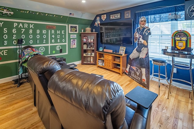 1 Sonia Dr, Dover, NH 03820 - living area featuring wood finished floors and vaulted ceiling