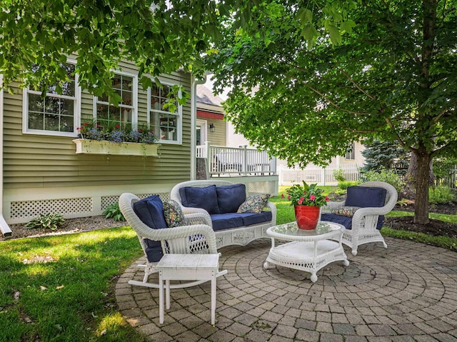 1 Sonia Dr, Dover, NH 03820 - view of patio featuring outdoor lounge area