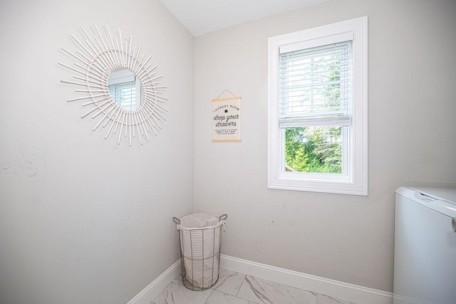 9 Marshall Rd, Kingston, NH 03848 - bathroom featuring marble finish flooring and baseboards