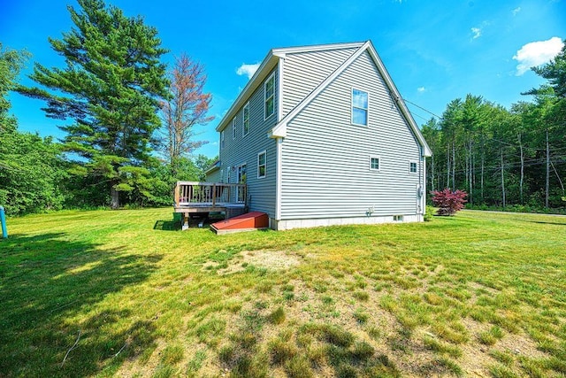 9 Marshall Rd, Kingston, NH 03848 - view of home's exterior featuring a yard and a deck
