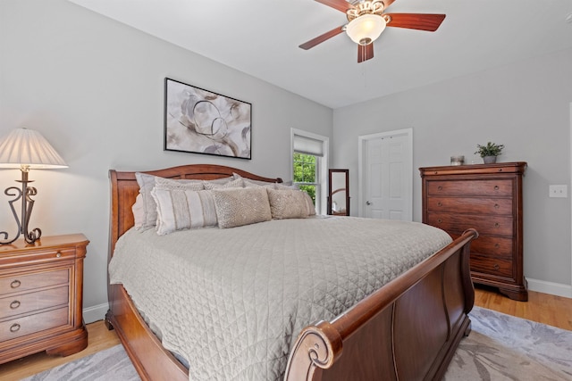 47 Misty Oak Dr, Concord, NH 03301 - bedroom featuring light wood finished floors and ceiling fan