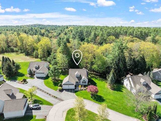 47 Misty Oak Dr, Concord, NH 03301 - aerial view of residential area with a forest