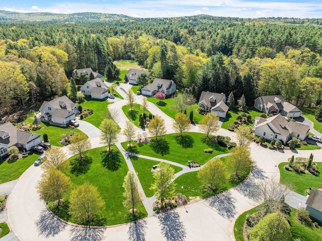 47 Misty Oak Dr, Concord, NH 03301 - aerial view of residential area featuring a heavily wooded area
