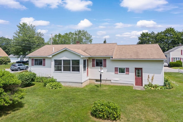 1A Rowland St, Somersworth, NH 03878 - view of front of property with a front lawn, a shingled roof, and entry steps