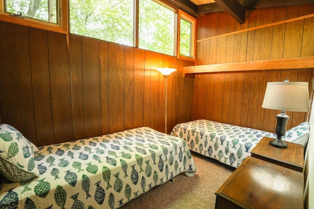 59 Langdorf St, Moultonborough, NH 03254 - carpeted bedroom featuring wooden walls