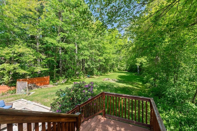 115 Blackwater Rd, Somersworth, NH 03878 - view of grassy yard featuring a wooden deck