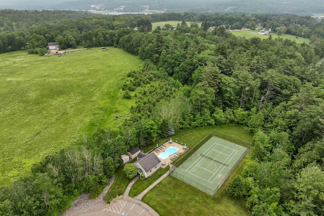 30 Brady Way Unit 5, Laconia, NH 03246 - aerial view of a heavily wooded area and a pool