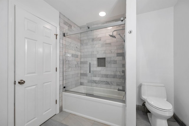 292 Forest Rd, Wolfeboro, NH 03894 - full bathroom featuring enclosed tub / shower combo and toilet