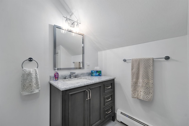 292 Forest Rd, Wolfeboro, NH 03894 - bathroom with vanity and a baseboard heating unit
