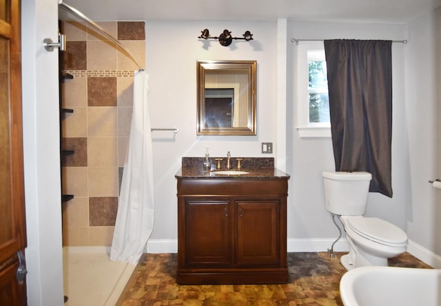 49 Bowker St, Claremont, NH 03743 - full bathroom featuring a stall shower, vanity, and a bidet