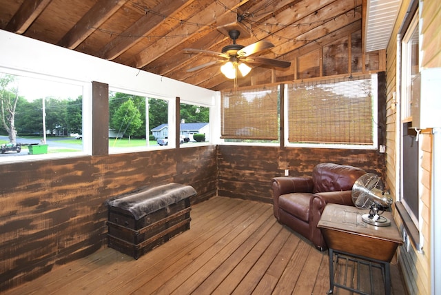 49 Bowker St, Claremont, NH 03743 - sunroom featuring lofted ceiling and ceiling fan