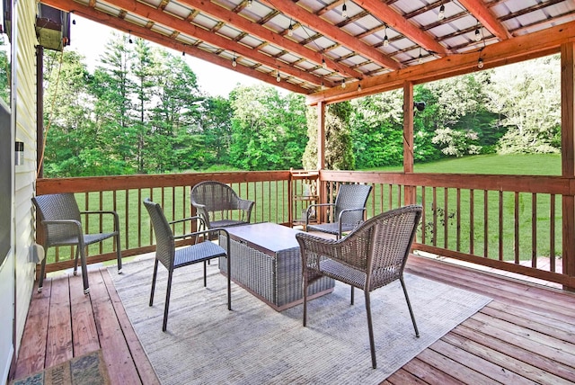 49 Bowker St, Claremont, NH 03743 - wooden terrace with a yard