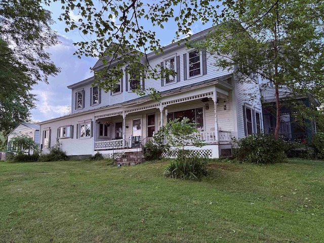 50 Lane Ridge Rd, Claremont, NH 03743 - view of front of property with a porch and a front lawn