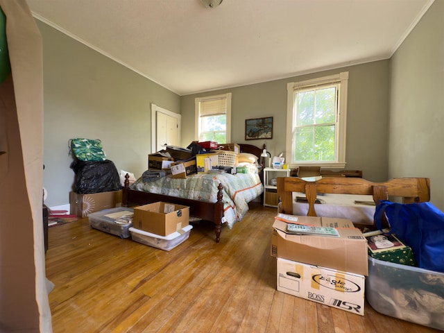 50 Lane Ridge Rd, Claremont, NH 03743 - bedroom featuring hardwood / wood-style floors and ornamental molding