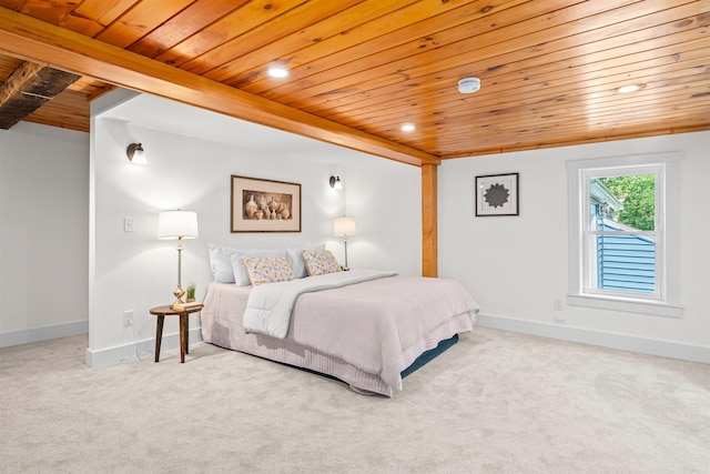 71 Plummer Hill Rd, Belmont, NH 03220 - bedroom featuring wood ceiling, carpet flooring, and recessed lighting