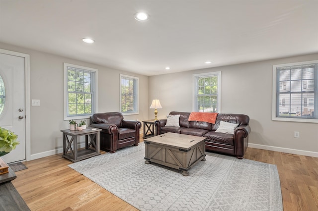 14 Anagance Ln, Wolfeboro, NH 03894 - living area featuring recessed lighting and light wood-style floors