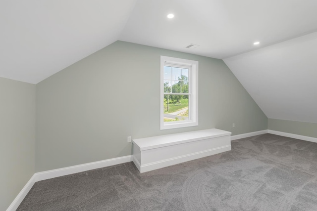 53 Richards Way, Farmington, NH 03835 - additional living space featuring vaulted ceiling, carpet, and recessed lighting