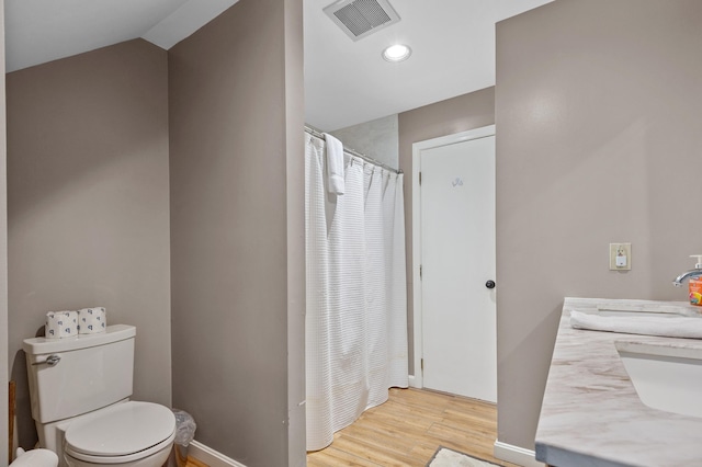 104 Rolling Ridge Rd, Bartlett, NH 03812 - bathroom with wood finished floors and a shower with shower curtain