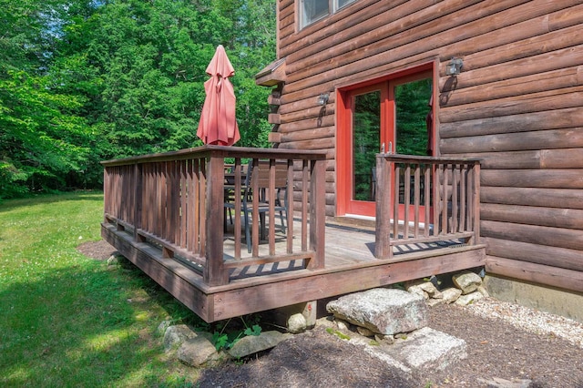 104 Rolling Ridge Rd, Bartlett, NH 03812 - deck with a yard