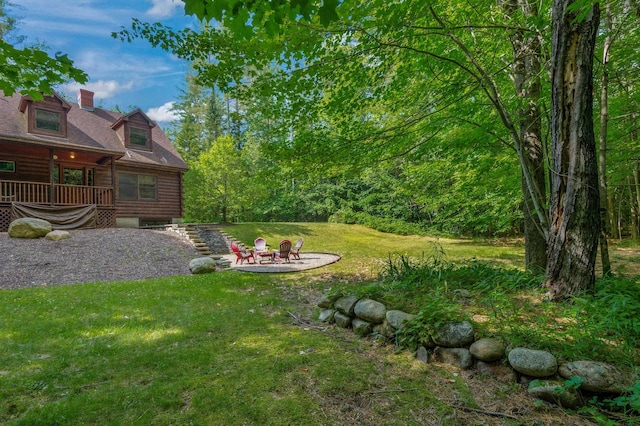 104 Rolling Ridge Rd, Bartlett, NH 03812 - view of grassy yard featuring a patio