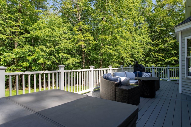 9 Deerhaven Dr, Exeter, NH 03833 - wooden deck featuring an outdoor living space