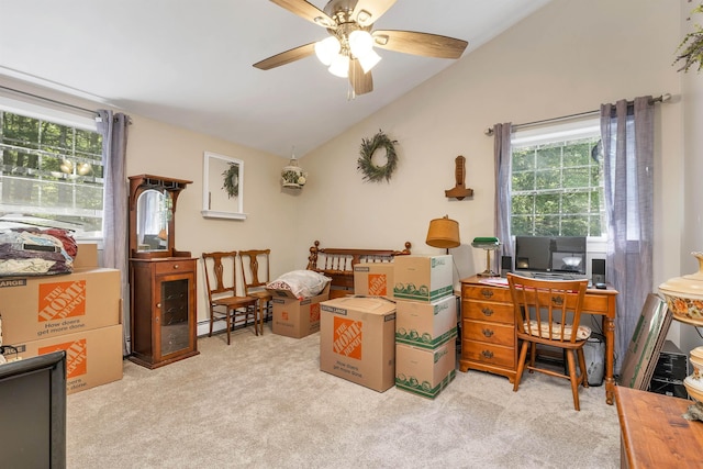 93 Birch Rd, Chester, NH 03036 - carpeted office with vaulted ceiling, healthy amount of natural light, and ceiling fan